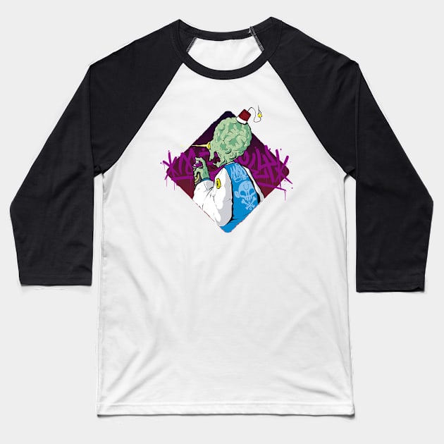 Extraterrestre Baseball T-Shirt by cereso monky